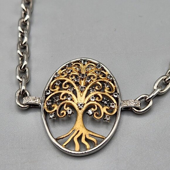 Tree of Life Chain Bracelet Vermeil Sterling Silver Filigree 925 JWBR India - Picture 3 of 13